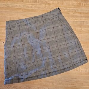Shinestar Gray Plaid Mini Skirt